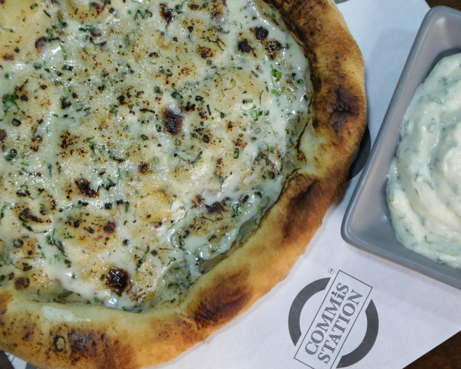 8 Inch Neapolitan Pizza Base - Herbed Bianca - product view 2